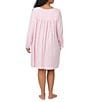 Eileen West Plus Size Sweater Knit V-Neck Long Sleeve Short Nightgown - Image 2