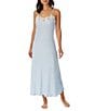 Color:Blue - Image 1 - Silky Satin Long Nightgown