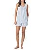 Eileen West Sleeveless Ruffled Round Neck Swiss Dot Shorty Pajama Set - Image 1