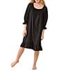 Eileen West Solid 3/4 Sleeve Square Neck Waltz Nightgown - Image 1