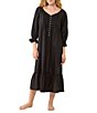 Eileen West Solid 3/4 Sleeve V-Neck Ballet Nightgown - Image 1