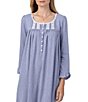 Eileen West Solid Interlock Knit Long Sleeve Round Neck Ballet Nightgown - Image 6