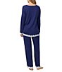 Eileen West Solid Long Sleeve V-Neck Knit Pant Pajama Set - Image 5