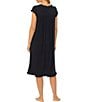 Color:Black - Image 2 - Solid Modal Jersey Sweetheart Neck Waltz Nightgown