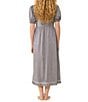 Eileen West Solid Short Puff Sleeve Scoop Neck Ballet Nightgown - Image 2