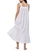 Color:White - Image 2 - Solid Sleeveless Sweetheart Neck Woven Cotton Ballet Nightgown