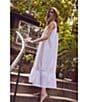 Color:White - Image 4 - Solid Sleeveless Sweetheart Neck Woven Cotton Ballet Nightgown