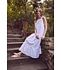 Color:White - Image 5 - Solid Sleeveless Sweetheart Neck Woven Cotton Ballet Nightgown