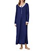 Eileen West Solid Sweater Knit Long Sleeve V-Neck Nightgown - Image 6