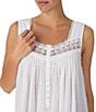 Color:White - Image 3 - Solid Swiss Dot Sleeveless Square Neck Ballet Nightgown