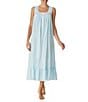 Color:Aqua - Image 1 - Solid Swiss Dot Sleeveless Square Neck Ballet Nightgown