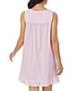 Color:Pink White - Image 2 - Stripe Jersey Knit Ruffle Square Neck Sleeveless Nightgown