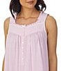 Color:Pink White - Image 3 - Stripe Jersey Knit Ruffle Square Neck Sleeveless Nightgown