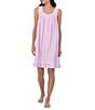 Eileen West Stripe Jersey Knit Ruffle Square Neck Sleeveless Nightgown, Color:Pink White - Image 1