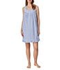 Eileen West Stripe Print Sleeveless Sweetheart Neck Woven Chemise, Color:Blue Stripe - Image 1