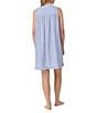 Eileen West Stripe Print Sleeveless Sweetheart Neck Woven Chemise, Color:Blue Stripe - Image 2