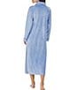 Color:Perwinkle - Image 2 - Velour Full Zip Long Cozy Caftan Robe