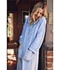 Eileen West Cozy Velour Long Sleeve Zip-Front Robe, Color:Perwinkle - Image 4