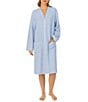 Color:Periwinkle - Image 1 - Waltz Diamond Quilted Long Sleeve Zip-Front Waltz Robe