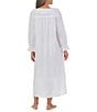 Eileen West Woven Ruffled Ribbon V-Neck Long Sleeve Ballet Nightgown, Color:White - Image 2