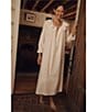 Eileen West Woven Ruffled Ribbon V-Neck Long Sleeve Ballet Nightgown, Color:White - Image 5