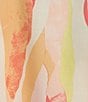 Color:Coral Amalfi Print - Image 3 - Abstract Print V Neck Ruffle Short Sleeve Babydoll Dress