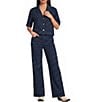 ELAN Coordinating Denim Diamond Wide Leg Jeans - Image 3