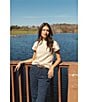 ELAN Coordinating Denim Diamond Wide Leg Jeans - Image 5