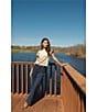 ELAN Coordinating Denim Diamond Wide Leg Jeans - Image 6