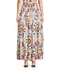ELAN Coordinating Kaleidoscope Smock Waist Maxi Skirt, Color:Multi Kaleidoscope - Image 2