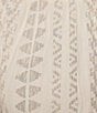 ELAN Coordinating Metallic Arrow Print Elastic Waistband Pull-On Side Slit Wide Leg Pants, Color:Natural on Natural - Image 4