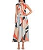 ELAN Coordinating Woven Prism Pull-On Midi Skirt - Image 3
