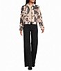Elan Cow Print Collared Long Sleeve Jacket - Image 3