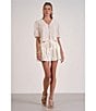 ELAN Eyelet Smocked Button Front Shorts - Image 5