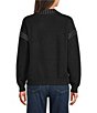 Elan Knit Crew Neck Long Sleeve Rhinestone Embellished Pullover Sweater - Image 2