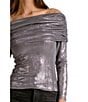 Elan Knit Off-The-Shoulder Long Sleeve Pullover Top - Image 2