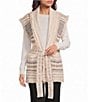 Elan Knit Sleeveless Tie Front Cardigan - Image 1