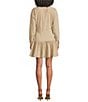 ELAN Stripe Collared Long Sleeve Button Front Drop Waist Shirtdress - Image 2