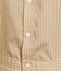 ELAN Stripe Collared Long Sleeve Button Front Drop Waist Shirtdress - Image 3