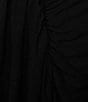 ELAN V-Neck Stretch Draped Front Short Sleeve Jumpsuit, Color:Black - Image 3