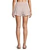 ELAN Woven Stripe Print Elastic Waist Pull-On Shorts, Color:Melon Stripe - Image 2