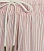 ELAN Woven Stripe Print Elastic Waist Pull-On Shorts, Color:Melon Stripe - Image 4