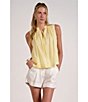 ELAN Woven Tie V-Neck Sleeveless Flowy Top - Image 5