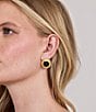Electric Picks Button Stud Earrings, Color:Gold - Image 2