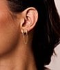 Electric Picks Double Down Hoop Earrings, Color:Gold - Image 2