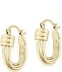 Electric Picks Haze Hoop Earrings, Color:Gold - Image 1