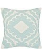 Color:Sea Glass - Image 1 - Cleo Ikat Cotton Decorative Pillow