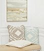 Color:Sea Glass - Image 2 - Cleo Ikat Cotton Decorative Pillow