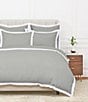 Color:Pewter - Image 1 - Digby Collection Cotton Chambray Duvet Cover