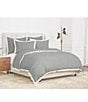 Color:Pewter - Image 2 - Digby Collection Cotton Chambray Duvet Cover